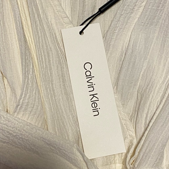 CALVIN KLEIN | women’s white beach ankle jumpsuit size 10 - Picture 7 of 8